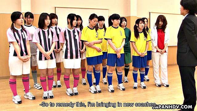 Amazing group sex with Japanese soccer players