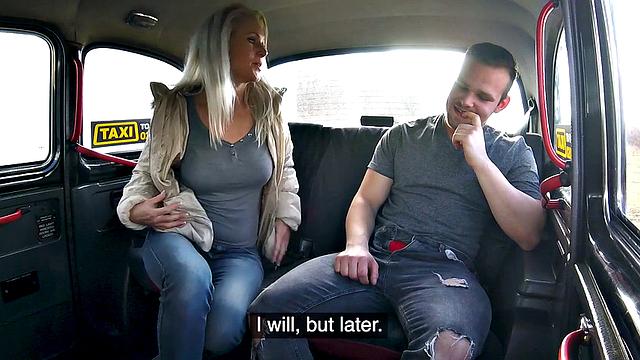 Horny Milf cabbie goes wild on cock in reverse cowgirl and handjob frenzy