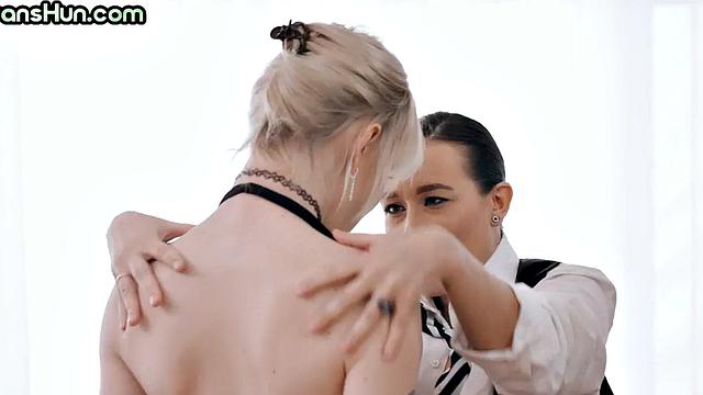 Classy tattooed TS babe fucks guy's pussy after asstoyed