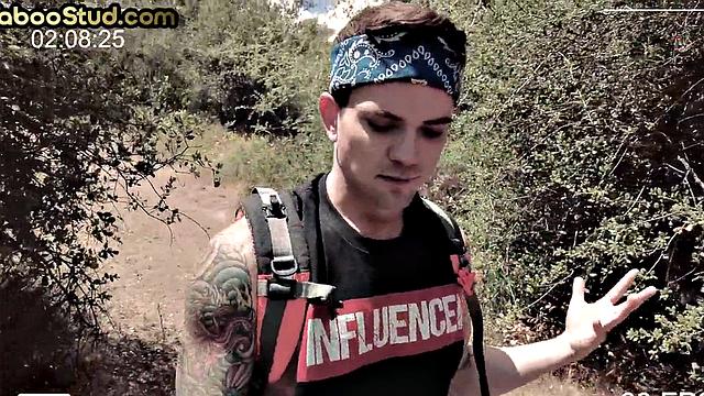 Mature daddy bareback fucks stepson's ass till cumshot