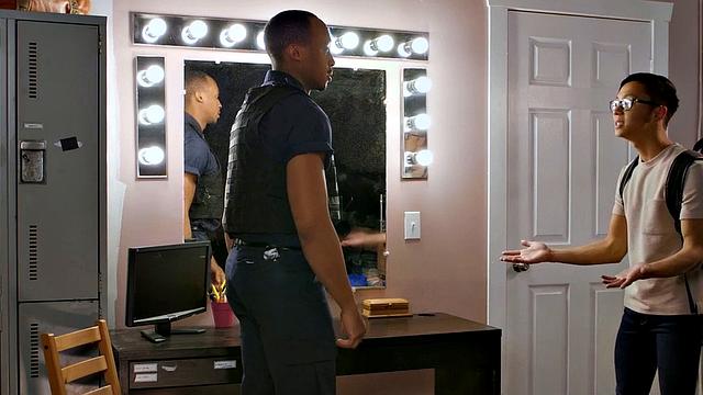 Bareback loving twink Asian fucked by police officer