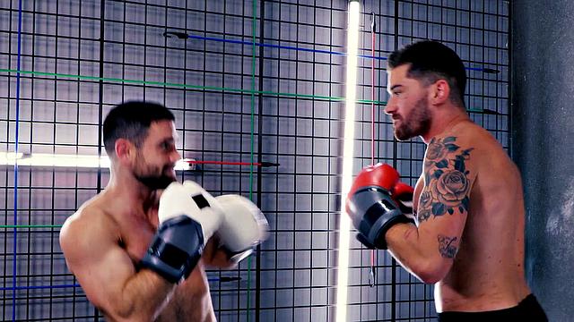 Blue-eyed Hunk Has Hole Smashed By Tatted Cock