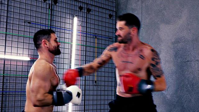 Blue-eyed Hunk Has Hole Smashed By Tatted Cock