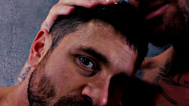 Blue-eyed Hunk Has Hole Smashed By Tatted Cock