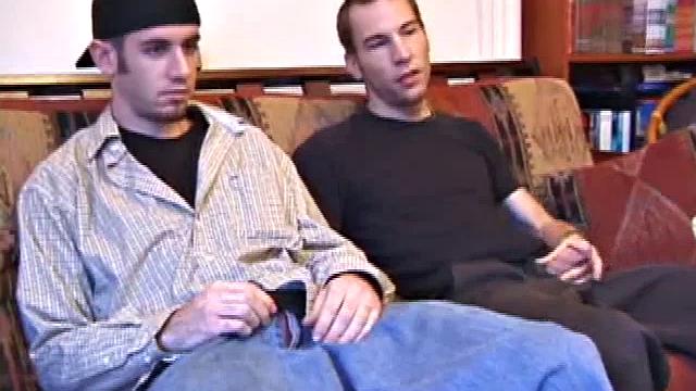 Tag and Kent share a thick cock, swapping deep throats and hungry glances