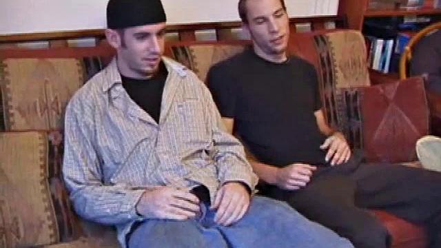 Tag and Kent share a thick cock, swapping deep throats and hungry glances