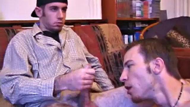 Tag and Kent share a thick cock, swapping deep throats and hungry glances