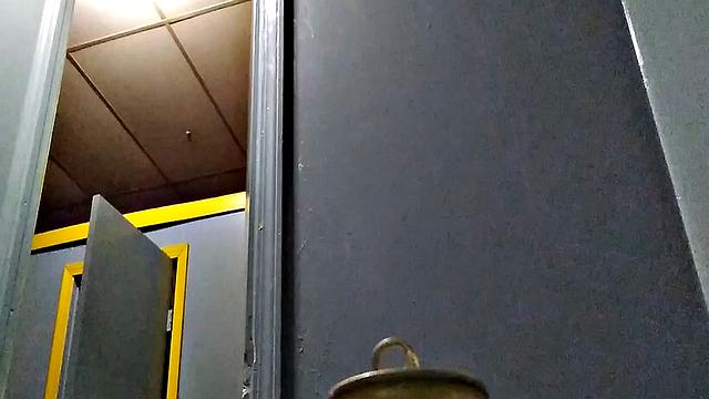 A smoking-hot Latina with brown hair give head & blow in the train