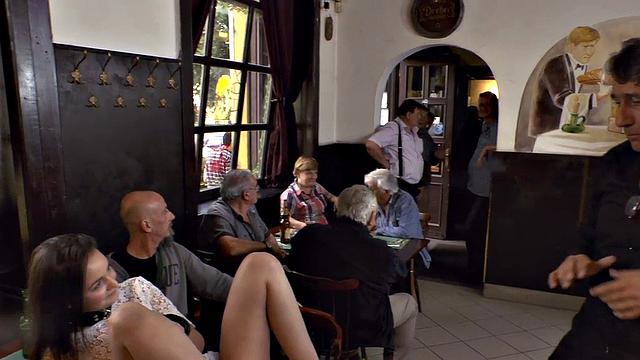 Petite public bdsm sub fucked in group during domination