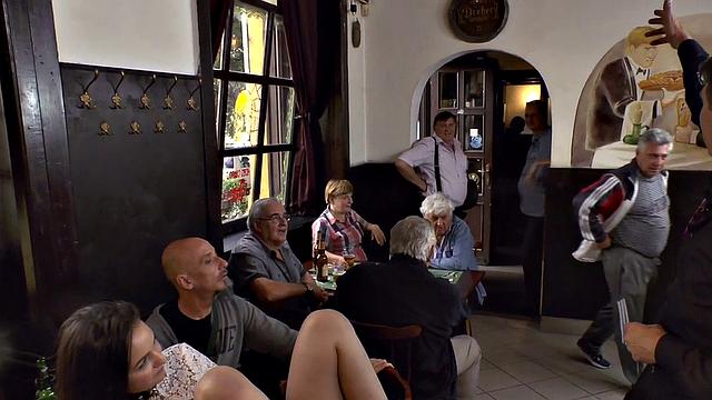 Petite public bdsm sub fucked in group during domination