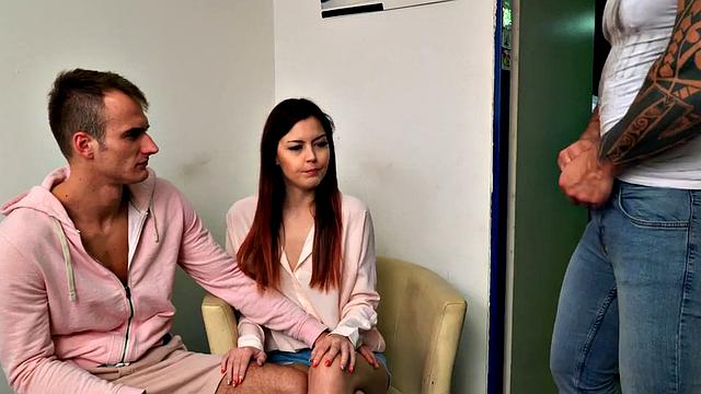 Bisexual 21yo GF fucked and facial jizzed in 3some