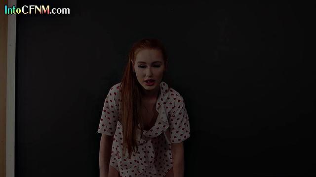 Cfnm redhead domina rimmed before stroking and dirtytalking