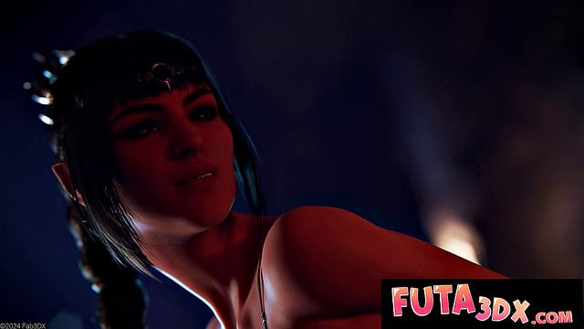 Futa3dX - Weary Blonde Traveler Finds A Tavern To Get Fucked By Big Dick Futa Babe