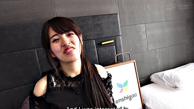 Mao Haneda is a pregnant twenty-year-old with huge nipples to suck