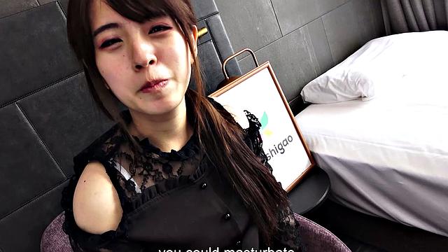 Mao Haneda is a pregnant twenty-year-old with huge nipples to suck