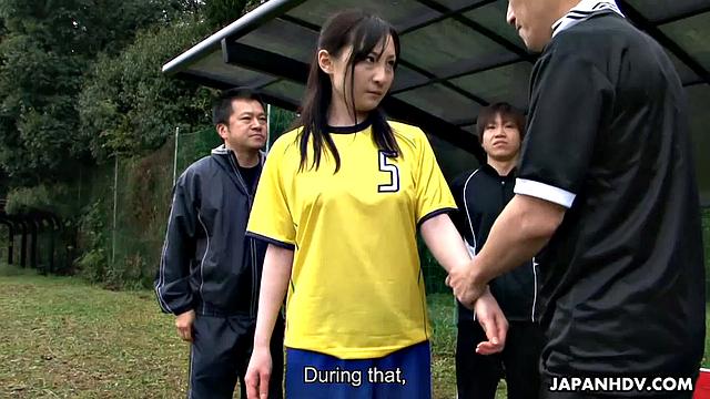 Japanese soccer girls get multiple cocks