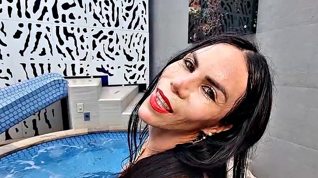 Bigbooty Latin MILF with huge oiled ass drilled in 3some