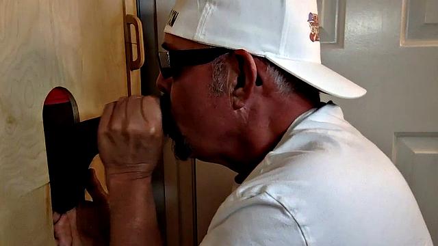 Assfucked gray DILF sucking dicks in threesome