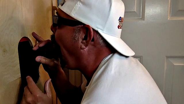 Assfucked gray DILF sucking dicks in threesome