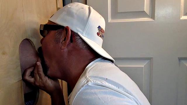 Assfucked gray DILF sucking dicks in threesome