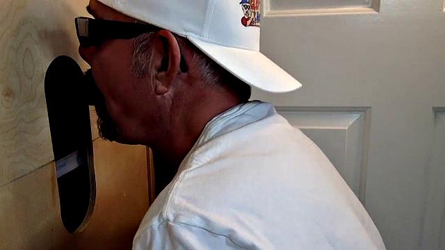 Assfucked gray DILF sucking dicks in threesome