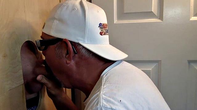 Assfucked gray DILF sucking dicks in threesome