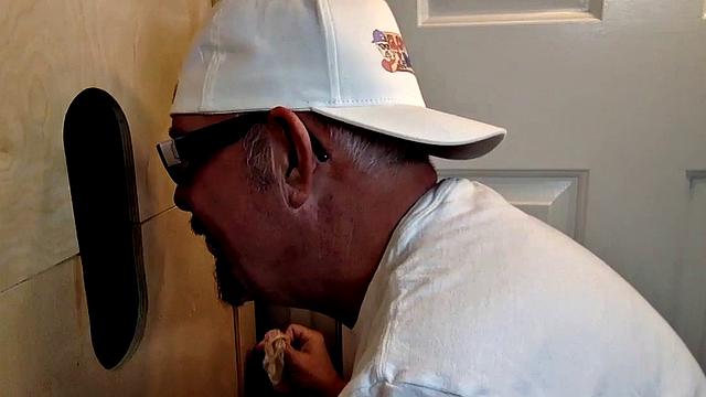 Assfucked gray DILF sucking dicks in threesome