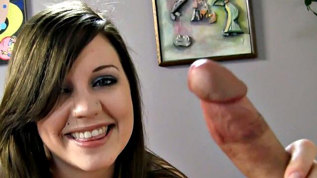 Real cute 21yo lover with face piercings spoils POV cock