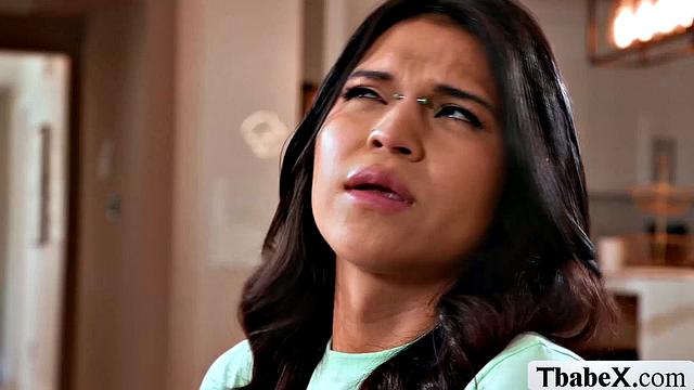 Pounding the Ass of my New Shemale Babysitter