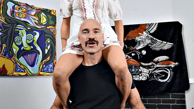 Petite babe penetrated by big hard dick in wet pussy