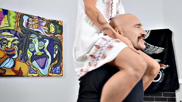 Petite babe penetrated by big hard dick in wet pussy