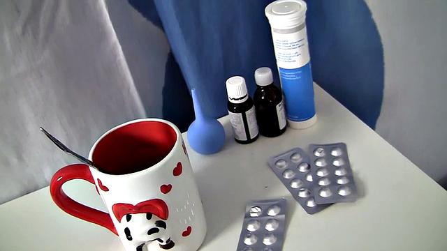 Sexy nurse in sheer panties having sex