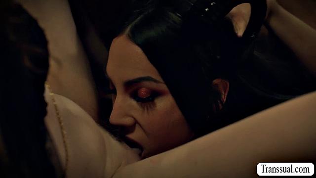 Summoning two TS goddesses for a threesome