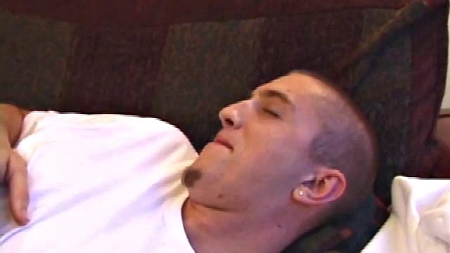 While watching a porn video, Matthew Matters works up a stiff one and Rod Filler goes down on the monster. In return, Matthew swallows Ro's hard cock and a face fucking exchange follows.