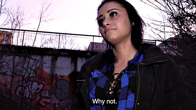 POV babe rides cock 4 money after casting