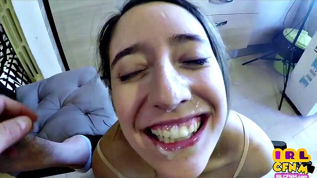 Euro CFNM babe cocksucking guy