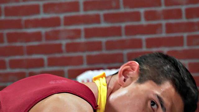 IR cosplay stud mesmerized and fucked by Black in leather