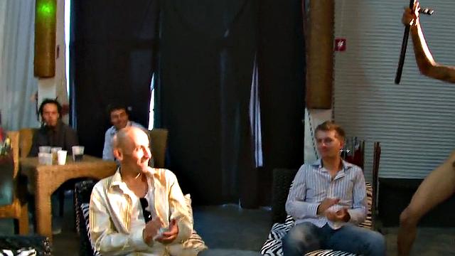 Partying amateurs with strippers