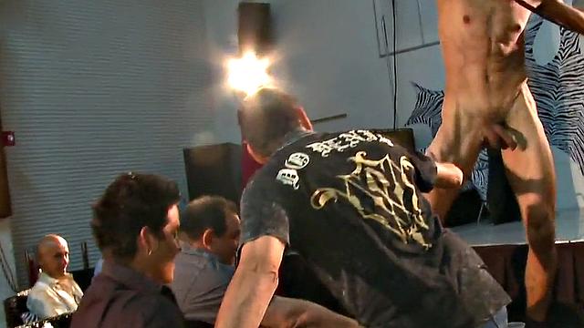 Partying amateurs with strippers