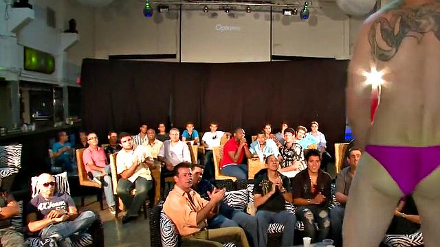 Partying amateurs with strippers