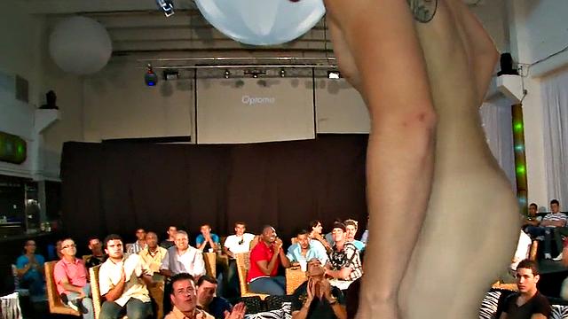 Partying amateurs with strippers