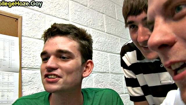 Straight studs in college go gay in fraternity groupsex