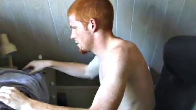 Tristan watches a porn video, while playing with himself, and we enjoy some nice close-ups of his cock and balls