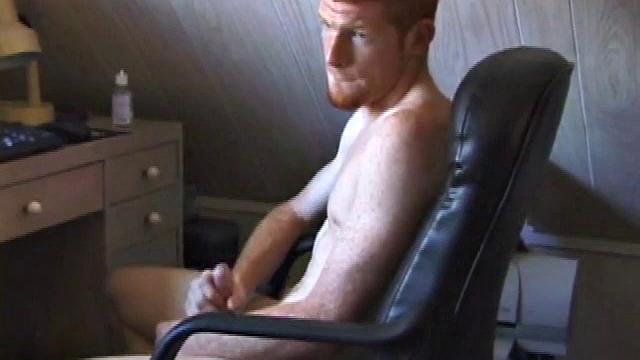 Tristan watches a porn video, while playing with himself, and we enjoy some nice close-ups of his cock and balls