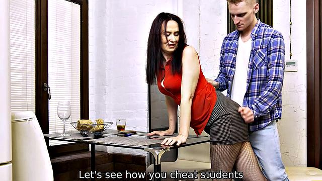 TUTOR4K. Confrontation between boy and tutor leads to hot quickie