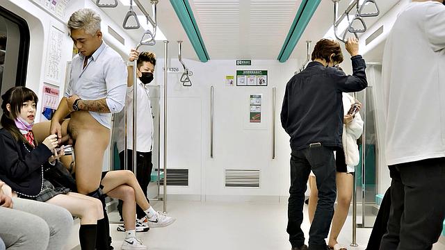 Yuli Gets Fucked By An Invisible Man On Train