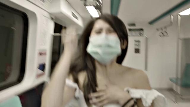 Yuli Gets Fucked By An Invisible Man On Train