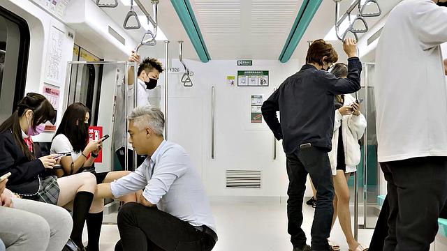 Yuli Gets Fucked By An Invisible Man On Train