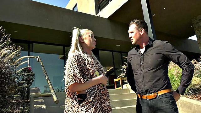 Busty TSbabe with tattoos gets fucked in the asshole by BF