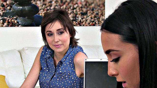 Watch this kinky babe get her hairy pussy drilled with a dildo while wearing panties